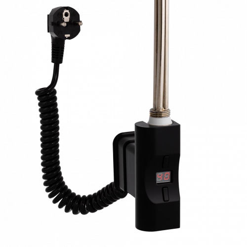 Topná tyč | Home Plus Eco | D-profil | černá | 300W | s připojovacím kabelem se zástrčkou