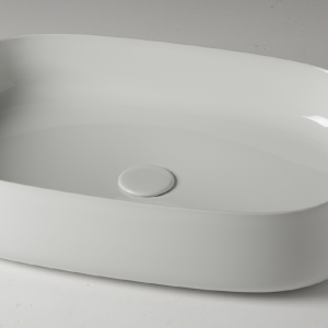 Sinks JUMPER | 600 x 400 x 130 mm | vessel sinks | curved | Aloe mattte