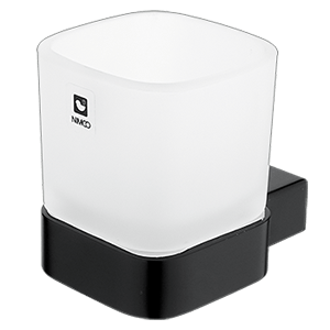 Držák pohárku Kibo se sklenkou | černá mat