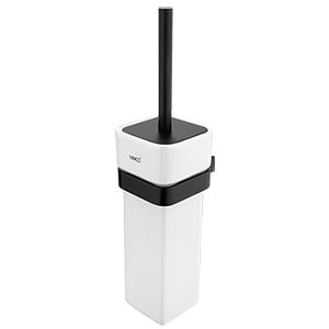 WC kartáč Kibo s keramickou nádobou | černá mat