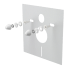 Izolační deska pro závěsné WC a bidet s příslušenstvím a krytkou (bílá)