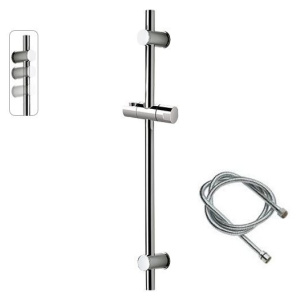 Úchytka / posuvná tyč do sprchy | oblá | černá mat