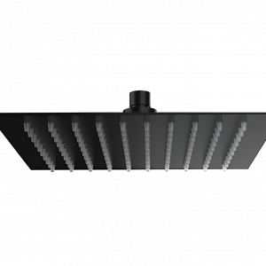 Sprchová hlavice SoffiSlim SQ | závěsná | 400 x 400 mm | čtvercová | leštěná nerez | černá mat