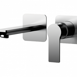 Wash basin faucets wall concealed | 230 | lever | stainless steel color | ENERGY