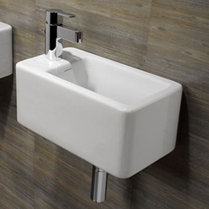 Umyvadlo NOTE 450 x 250 x 200 | závěsné | s otvorem pro baterii | levé