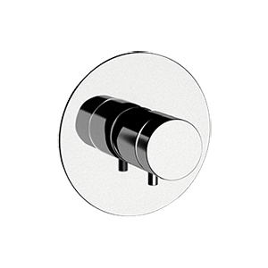 NT30 | Podomítkový modul MINIMAL THERMO | pákový jednocestný | termostatický | chrom černý broušený
