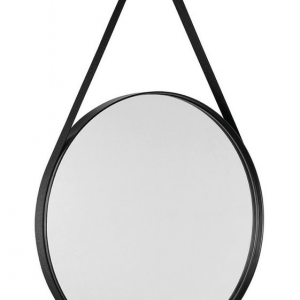 ORBITER zrcadlo kulaté s páskem, ø 60cm, černá mat