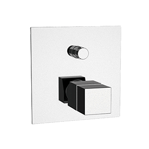 Podomítkový modul QUBIKA THERMO | dvoucestný | termostatický | chrom lesk