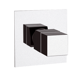 Podomítkový 3 cestný ventil | hranatý | černá mat