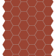 Dlažba HEXA Rusty Red | 160x140 | mat