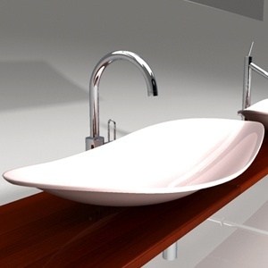 Umyvadlo TYCHE SHELL 840 x 380 x 150 | na desku | Black