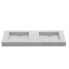 Umyvadlo SLANT 07 DOUBLE | 1200 x 400 x 100  | na desku nebo závěsné | šedá | beton