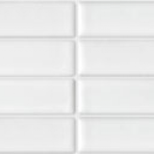 Mozaika Brick bílá | 22 x 73 mm | formát plata 310 x 305 mm | lesk