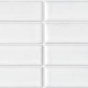 Mozaika Brick bílá | 22 x 73 mm | formát plata 310 x 305 mm | mat