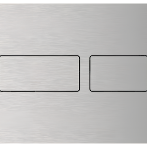 TECEsolid toilet flush plate for dual-flush system | Brushed stainless steel (with anti-fingerprint)
