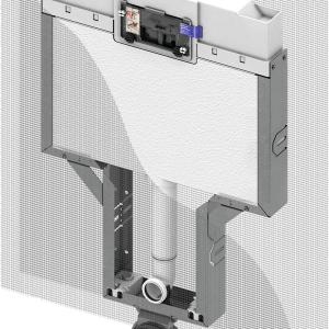TECEbox nádržka pro montáž do zděné konstrukce pro závěsné WC, hloubka 8 cm, ovládání zepředu