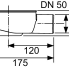 Sifon s odtokem do zdi  Drainline 95mm (0,7 l/s)
