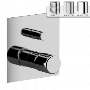 Podomítkový modul TRILOGY GLAM | pákový dvoucestný | chrom lesk