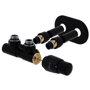 Komplet ventilů | středové-pravé | TWINS | AL | černá mat