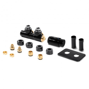 Úhlová sada termostatická TWINS AL IN ONE | pro měď i Alpex | pravá | barva INOX