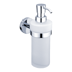 Dávkovač na mýdlo Unix s nádobkou z matného skla o objemu 200ml | chrom