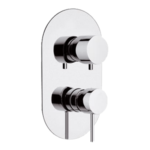 Podomítkový modul dvoucestný | pákový | chrom lesk | X STYLE