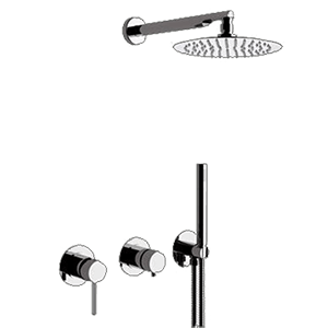 Sprchový set X STYLE | podomítkový | se závěsnou hlavicí | Ø 200 mm | nerez