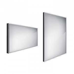 Koupelnové podsvícené LED zrcadlo ZPC | 1200 x 700 mm | černá