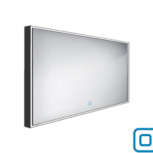 Koupelnové podsvícené LED zrcadlo ZPC | 600 x 800 mm | senzor | černá