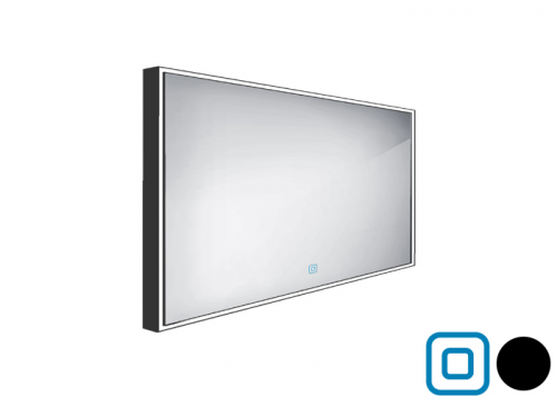 Koupelnové podsvícené LED zrcadlo ZPC | 600 x 800 mm | senzor | černá