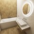 Elegantní koupelna FIORE - Pohled na vanu a umyvadlo