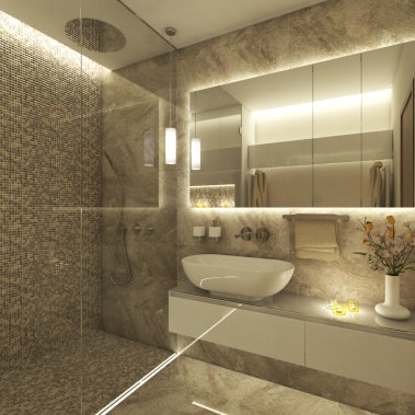 Luxusní koupelna SPA - Pohled ze sedačky