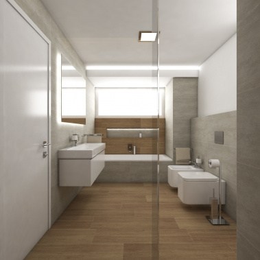 Moderní koupelna STANTON - Přímý pohled ze sprchového koutu