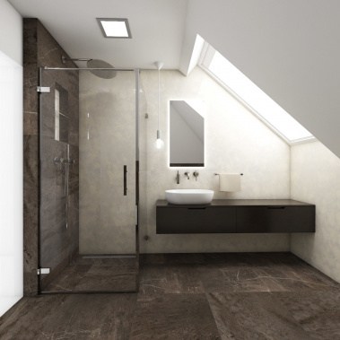 Moderní koupelna CASTAGNO - vizualizace